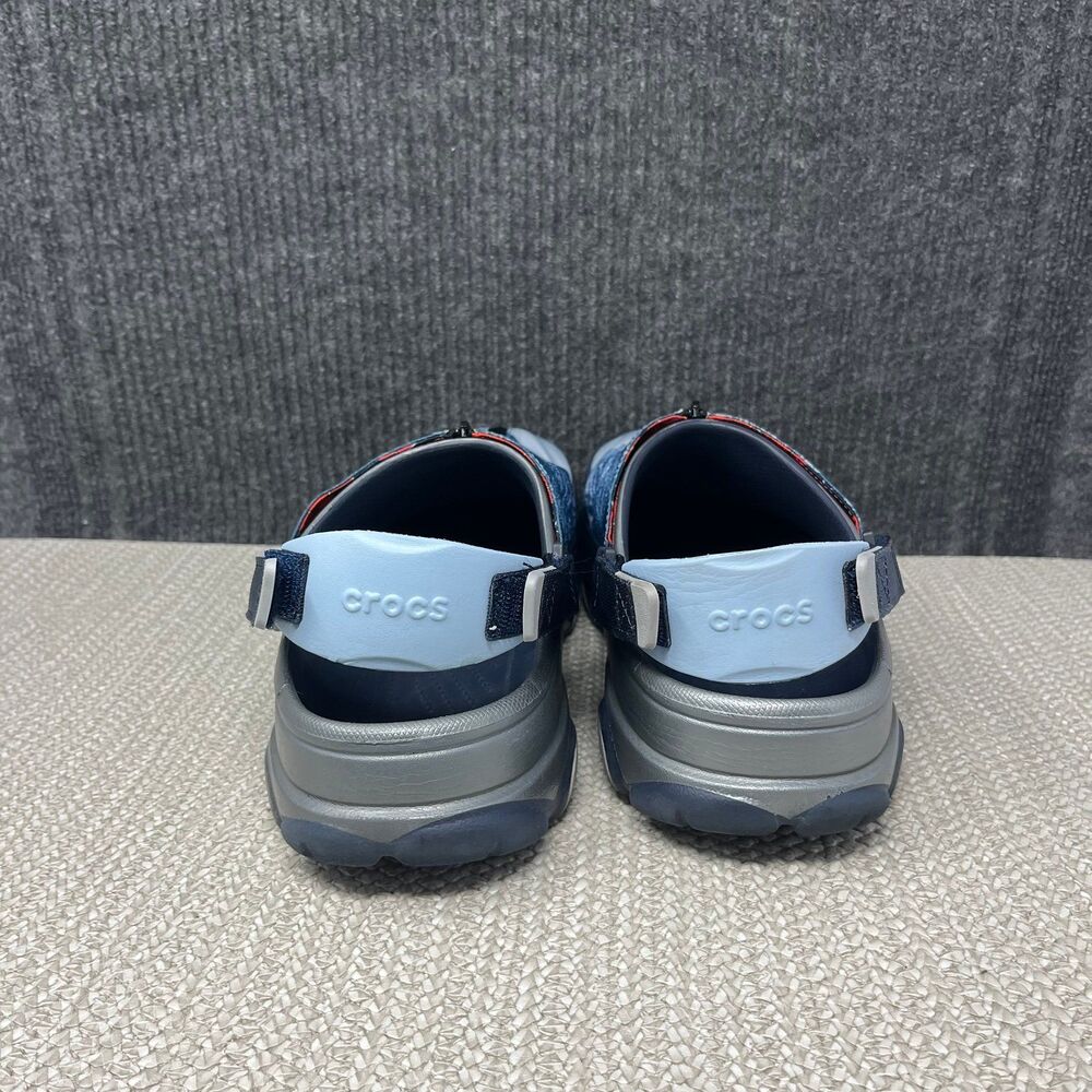 Crocs x Busch Light All Terrain Clog Slip Ons Blue Plaid Mens Size 12 US - Picture 4 of 8